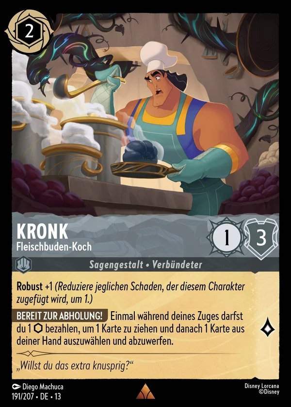 Kronk - Fleischbuden-Koch — Disney Lorcana Charakter card from Attack of the Vine!