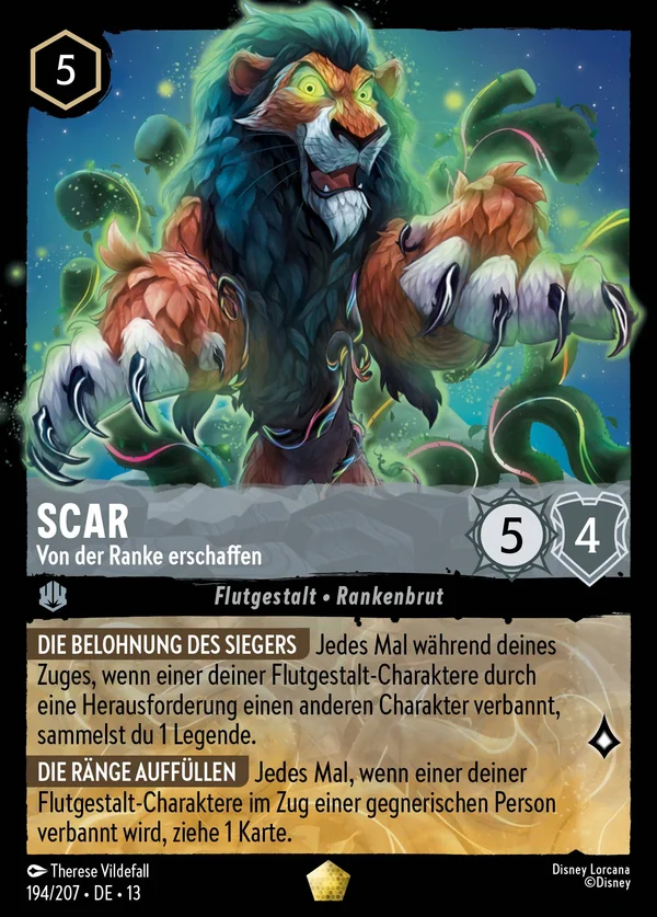 Scar - Von der Ranke erschaffen — Disney Lorcana Charakter card from Attack of the Vine!