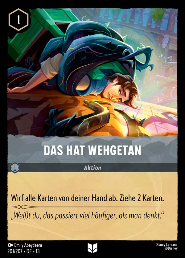 Das hat wehgetan — Disney Lorcana Aktion card from Attack of the Vine!