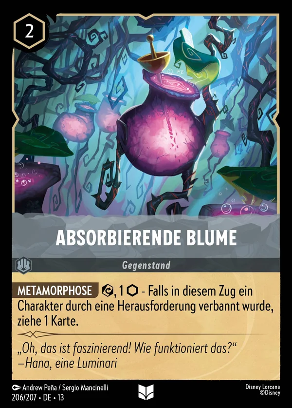 Absorbierende Blume — Disney Lorcana Gegenstand card from Attack of the Vine!