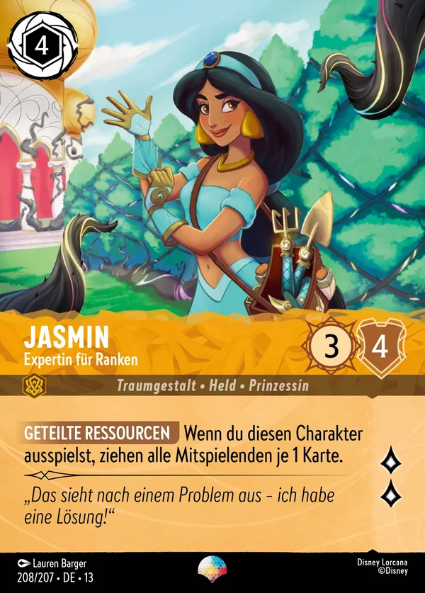 Jasmin - Expertin für Ranken — Disney Lorcana Charakter card from Attack of the Vine!