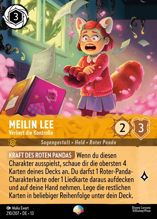 Meilin Lee - Verliert die Kontrolle — Disney Lorcana Charakter card from Attack of the Vine!