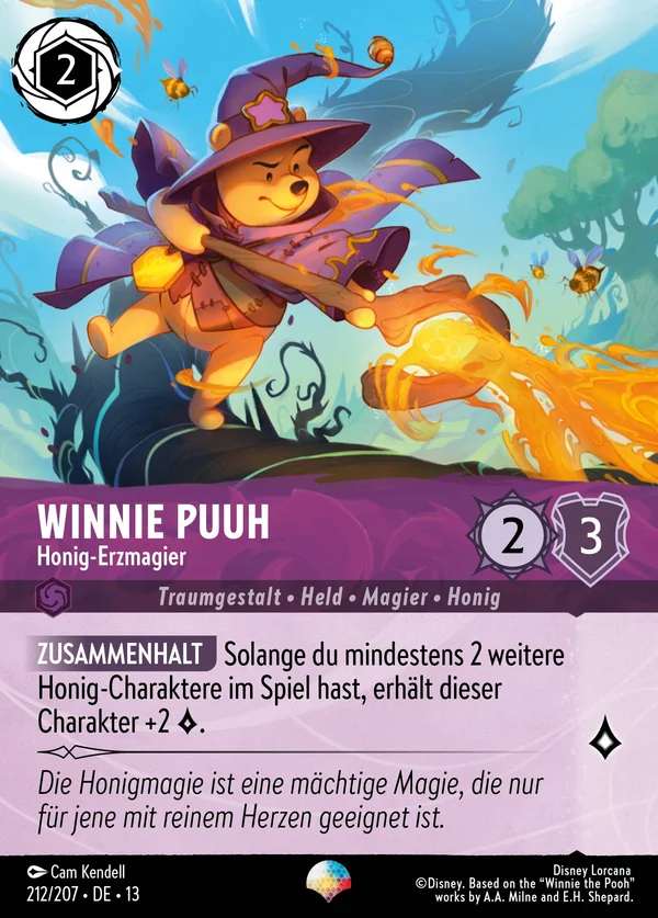 Winnie Puuh - Honig-Erzmagier — Disney Lorcana Charakter card from Attack of the Vine!