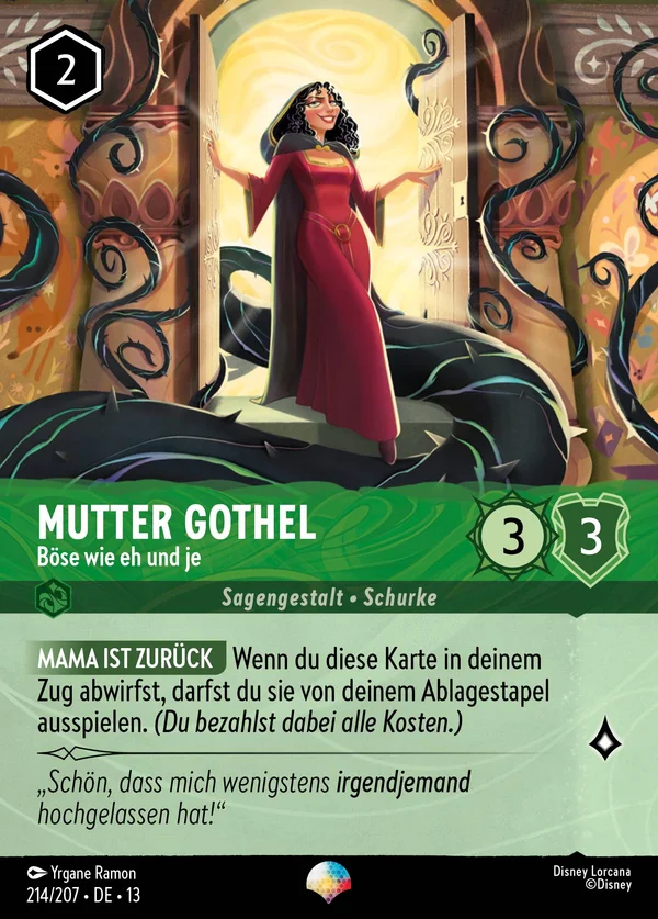Mutter Gothel - Böse wie eh und je — Disney Lorcana Charakter card from Attack of the Vine!