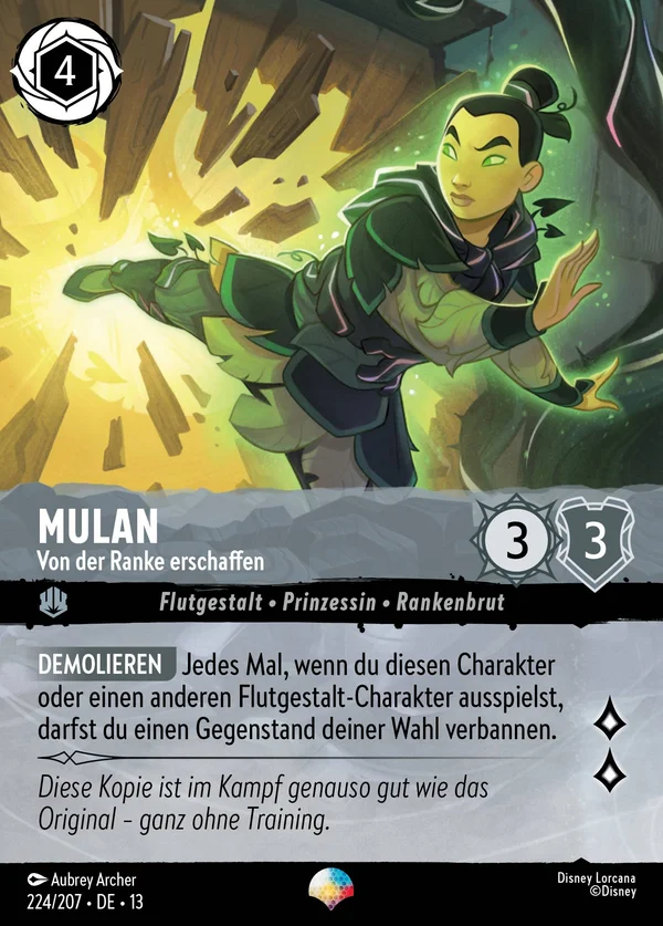 Mulan - Von der Ranke erschaffen — Disney Lorcana Charakter card from Attack of the Vine!