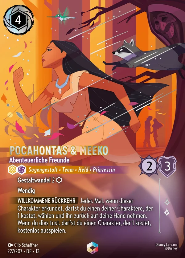 Pocahontas & Meeko - Abenteuerliche Freunde — Disney Lorcana Charakter card from Attack of the Vine!