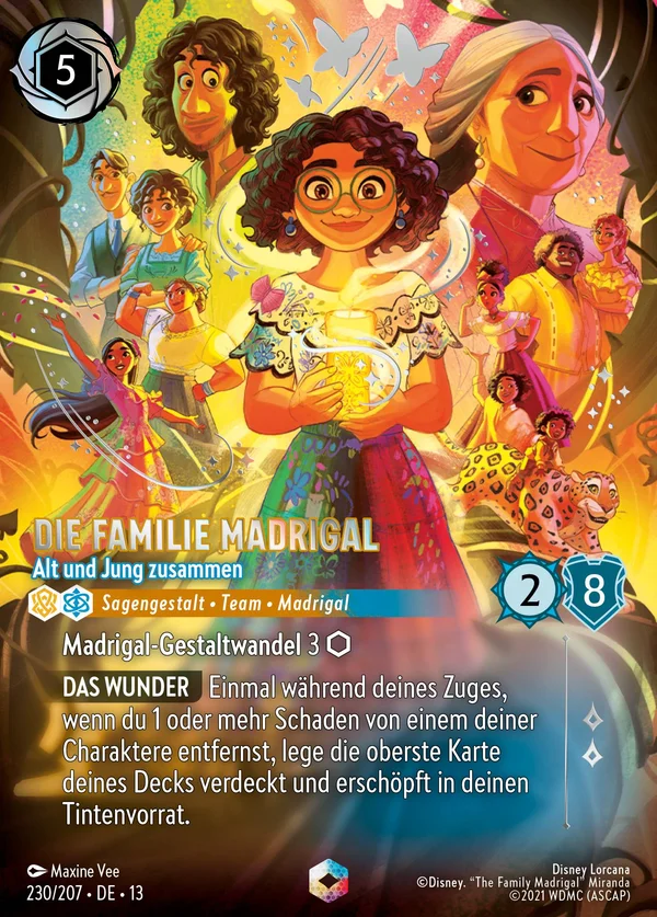 Die Familie Madrigal - Alt und Jung zusammen — Disney Lorcana Charakter card from Attack of the Vine!