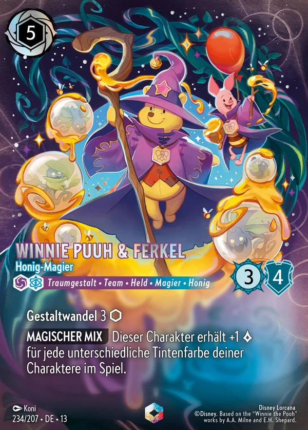 Winnie Puuh & Ferkel - Honig-Magier — Disney Lorcana Charakter card from Attack of the Vine!