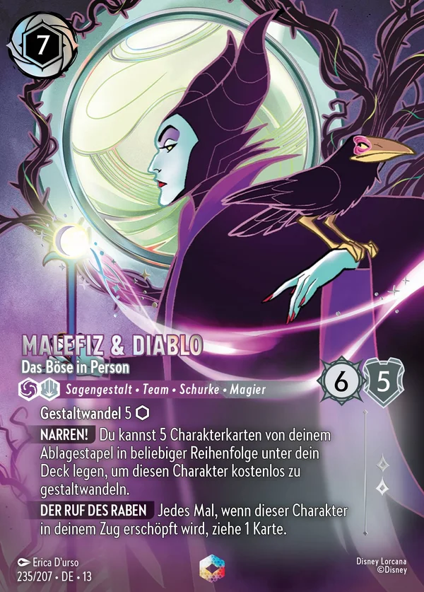 Malefiz & Diablo - Das Böse in Person — Disney Lorcana Charakter card from Attack of the Vine!