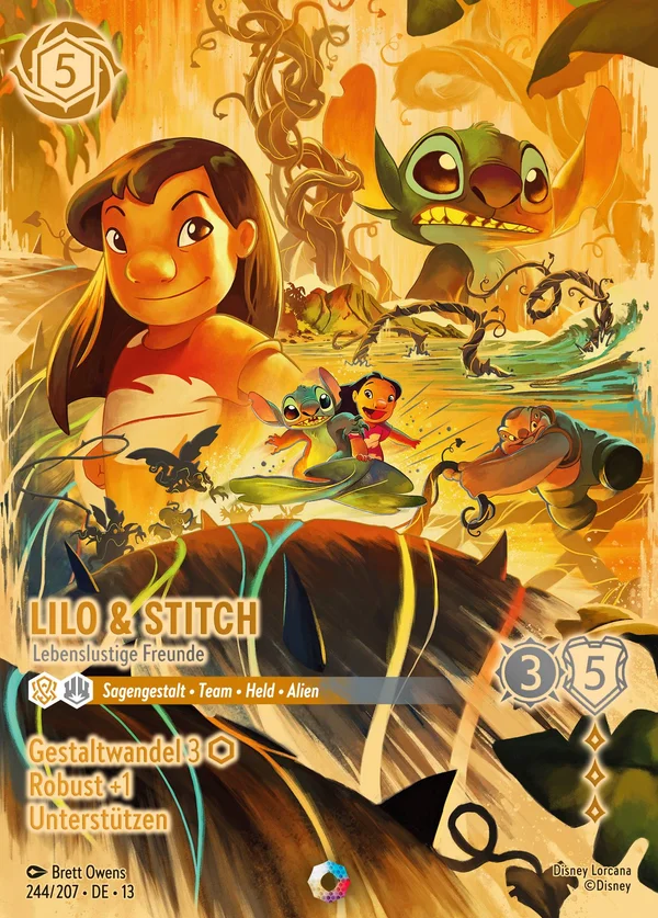Lilo & Stitch - Lebenslustige Freunde — Disney Lorcana Charakter card from Attack of the Vine!