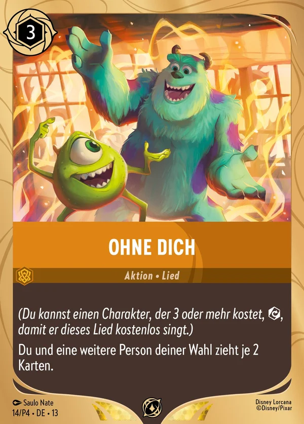 Ohne dich — Disney Lorcana Aktion card from Attack of the Vine!