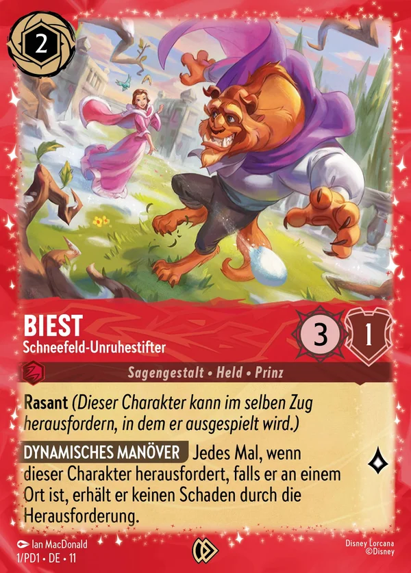 Biest - Schneefeld-Unruhestifter — Disney Lorcana Charakter card from Winterspell