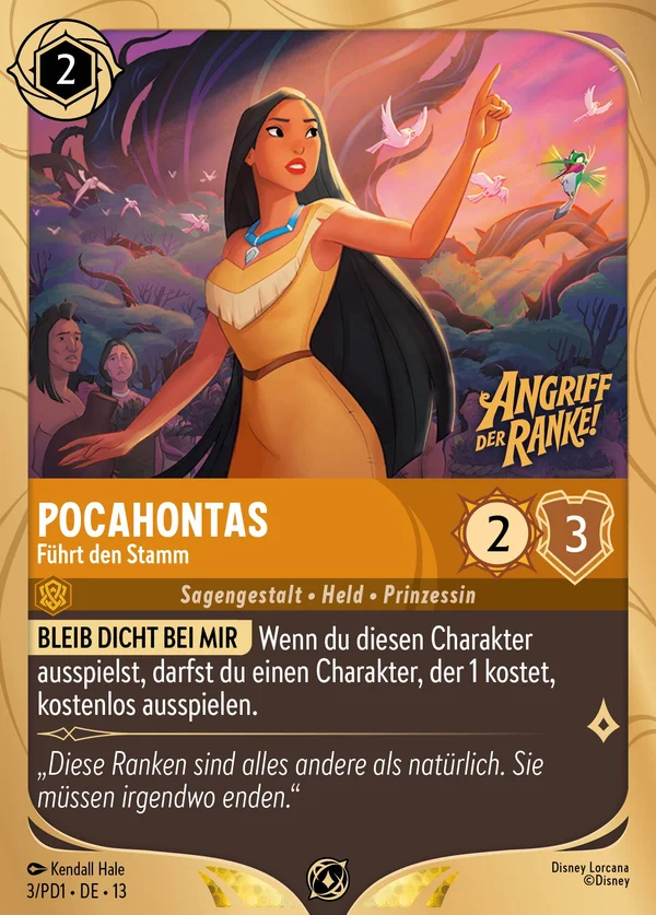 Pocahontas - Führt den Stamm — Disney Lorcana Charakter card from Attack of the Vine!
