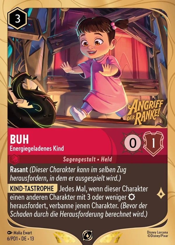Buh - Energiegeladenes Kind — Disney Lorcana Charakter card from Attack of the Vine!