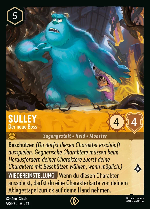 Sulley - Der neue Boss — Disney Lorcana Charakter card from Attack of the Vine!