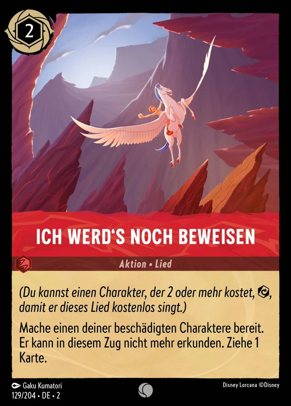 Ich werd's noch beweisen — Disney Lorcana Aktion card from Rise of the Floodborn