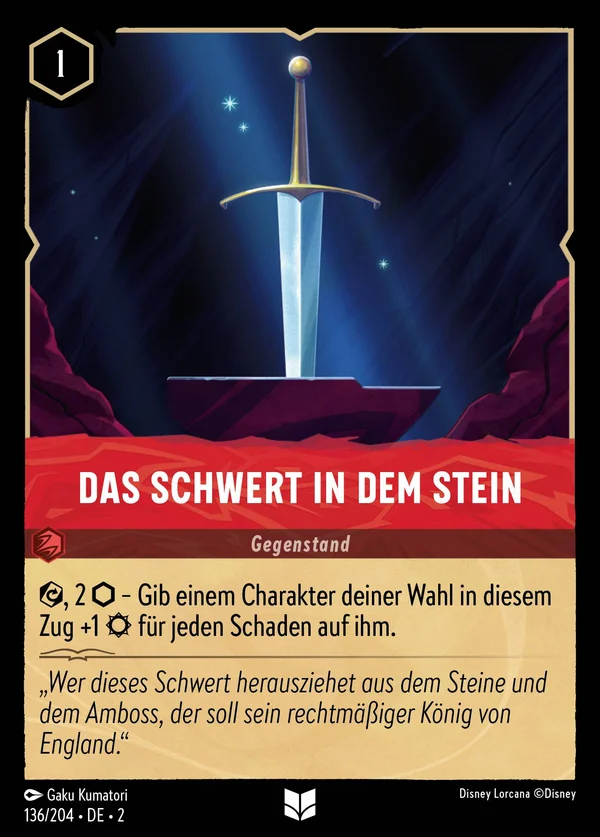 Das Schwert in dem Stein — Disney Lorcana Gegenstand card from Rise of the Floodborn