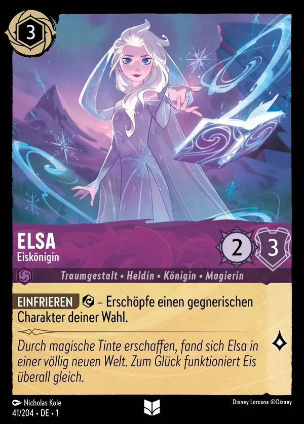 Elsa - Eiskönigin — Disney Lorcana Charakter card from The First Chapter