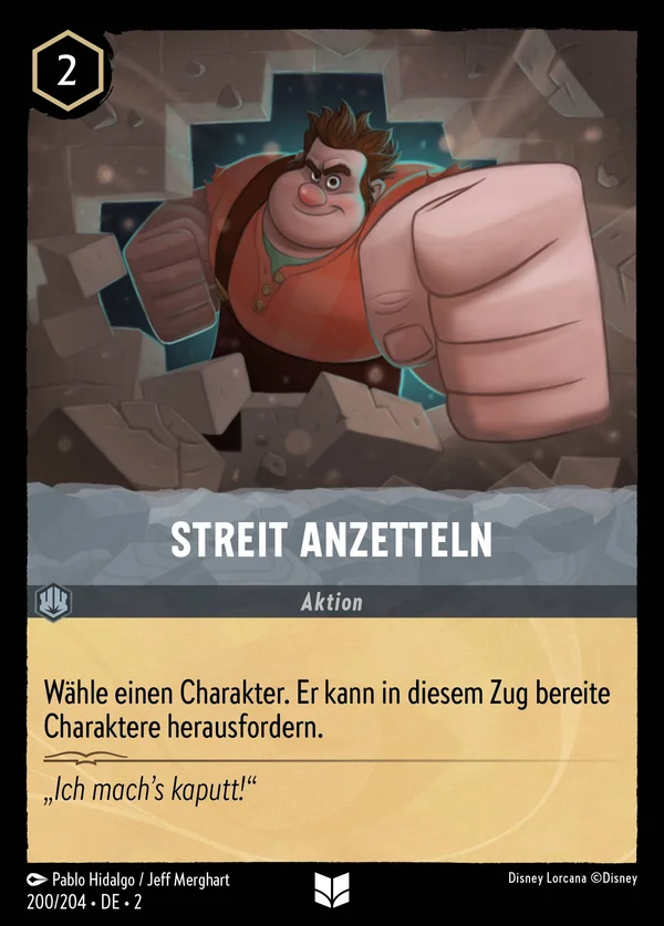 Streit anzetteln — Disney Lorcana Aktion card from Rise of the Floodborn
