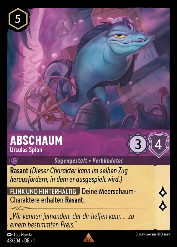 Abschaum - Ursulas Spion — Disney Lorcana Charakter card from The First Chapter