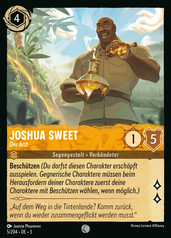 Joshua Sweet - Der Arzt — Disney Lorcana Charakter card from Into the Inklands