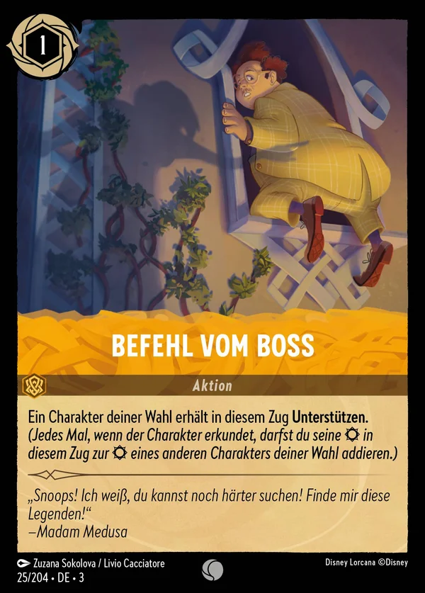 Befehl vom Boss — Disney Lorcana Aktion card from Into the Inklands