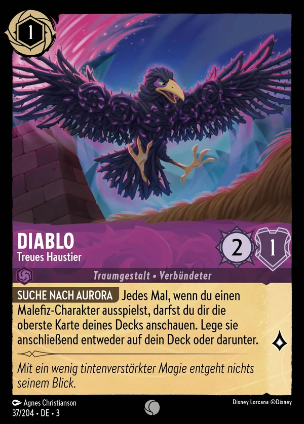 Diablo - Treues Haustier — Disney Lorcana Charakter card from Into the Inklands