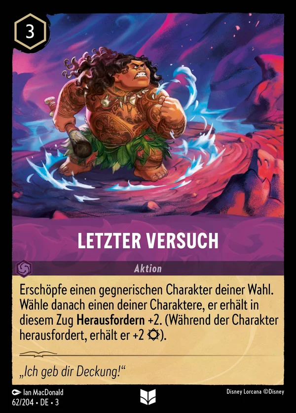 Letzter Versuch — Disney Lorcana Aktion card from Into the Inklands