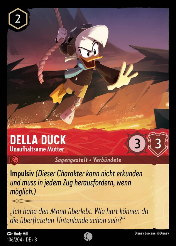 Della Duck - Unaufhaltsame Mutter — Disney Lorcana Charakter card from Into the Inklands