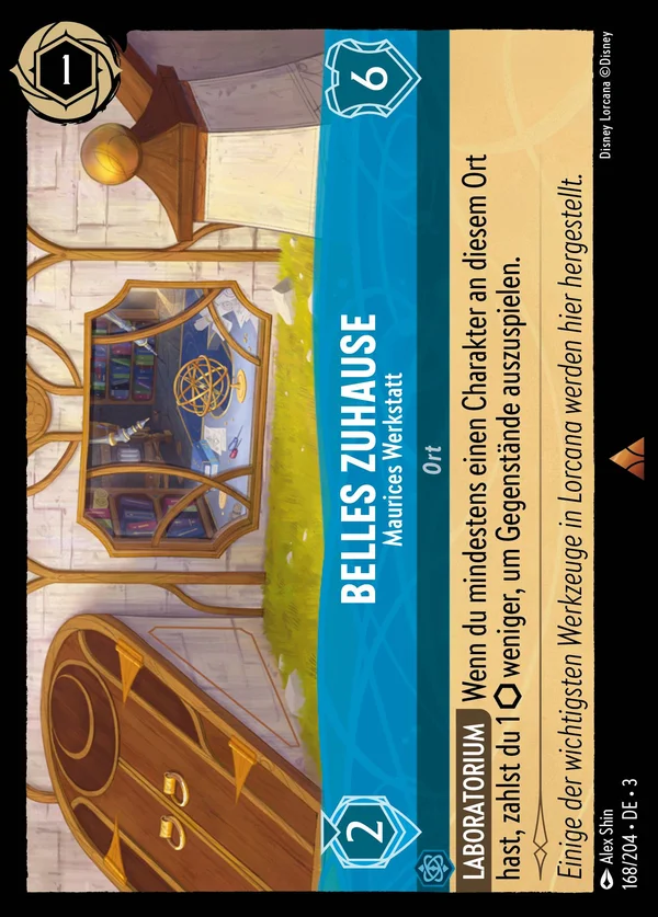 Belles Zuhause - Maurices Werkstatt — Disney Lorcana Ort card from Into the Inklands