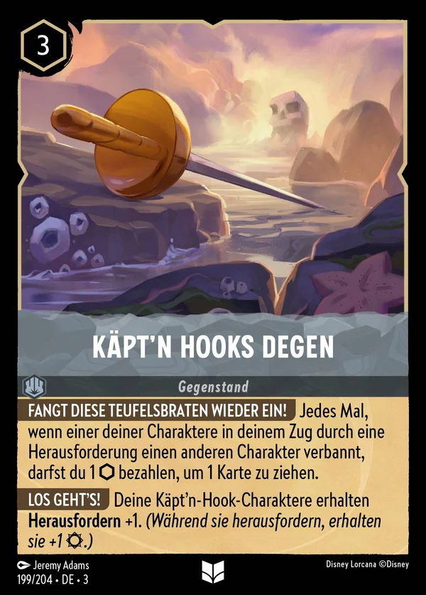 Käpt'n Hooks Degen — Disney Lorcana Gegenstand card from Into the Inklands