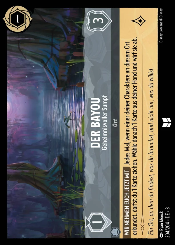 Der Bayou - Geheimnisvoller Sumpf — Disney Lorcana Ort card from Into the Inklands
