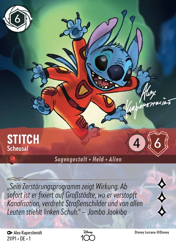 Stitch - Scheusal — Disney Lorcana Charakter card from The First Chapter