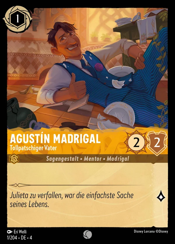 Agustín Madrigal - Tollpatschiger Vater — Disney Lorcana Charakter card from Ursula's Return