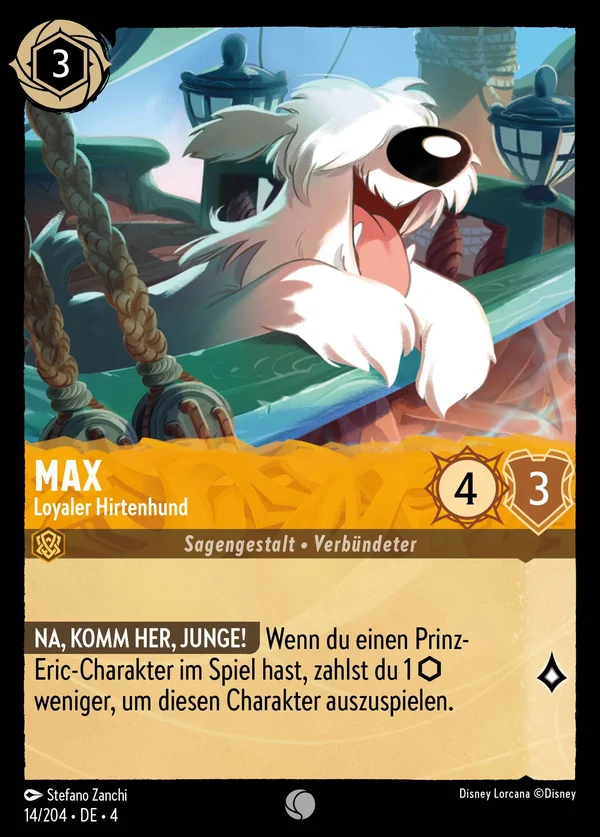 Max - Loyaler Hirtenhund — Disney Lorcana Charakter card from Ursula's Return