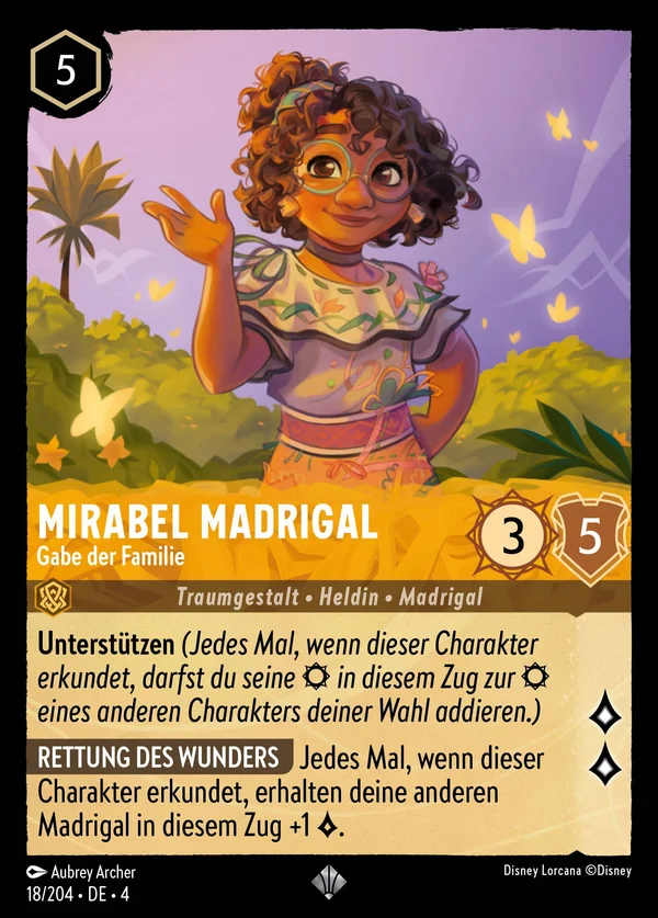 Mirabel Madrigal - Gabe der Familie — Disney Lorcana Charakter card from Ursula's Return