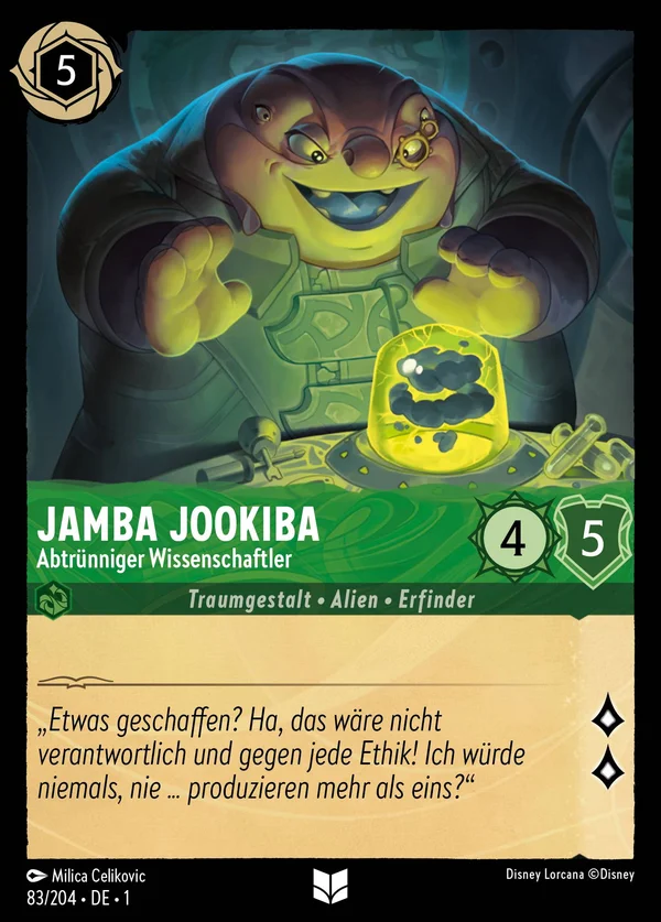 Jamba Jookiba - Abtrünniger Wissenschaftler — Disney Lorcana Charakter card from The First Chapter
