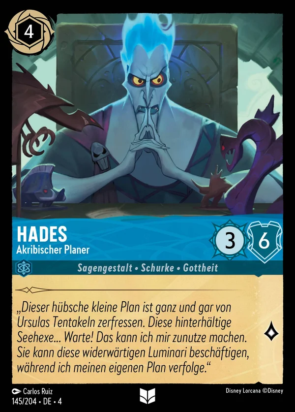 Hades - Akribischer Planer — Disney Lorcana Charakter card from Ursula's Return