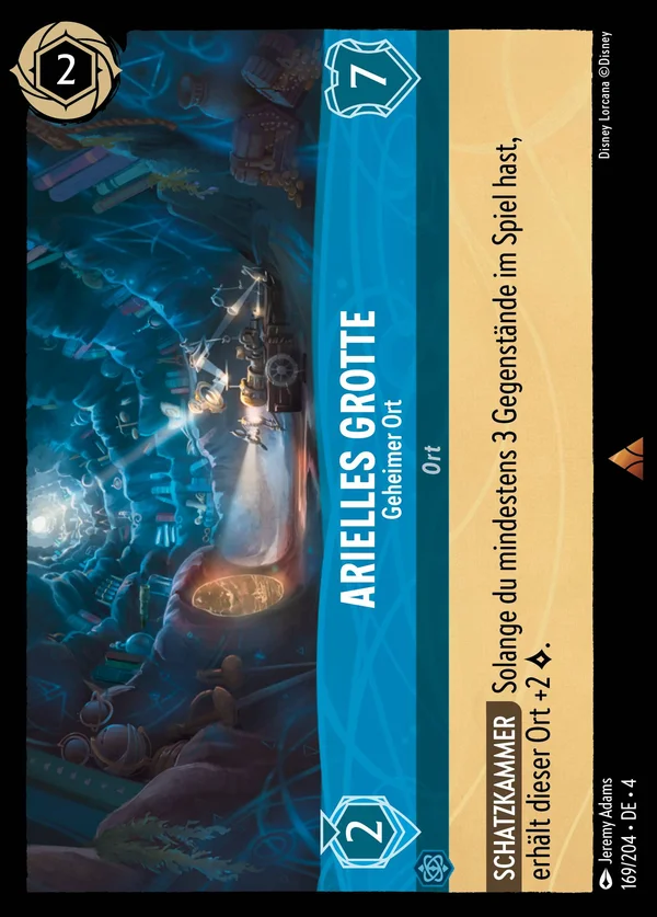 Arielles Grotte - Geheimer Ort — Disney Lorcana Ort card from Ursula's Return