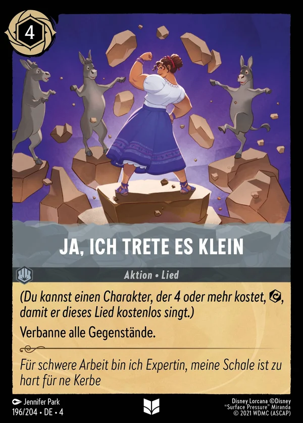 Ja, ich trete es klein — Disney Lorcana Aktion card from Ursula's Return