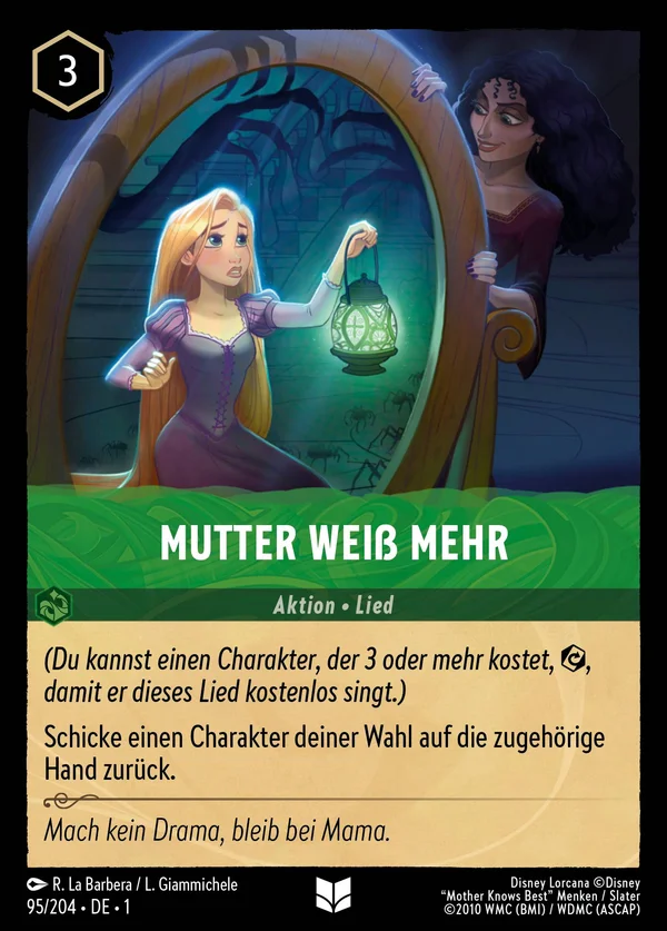 Mutter weiß mehr — Disney Lorcana Aktion card from The First Chapter