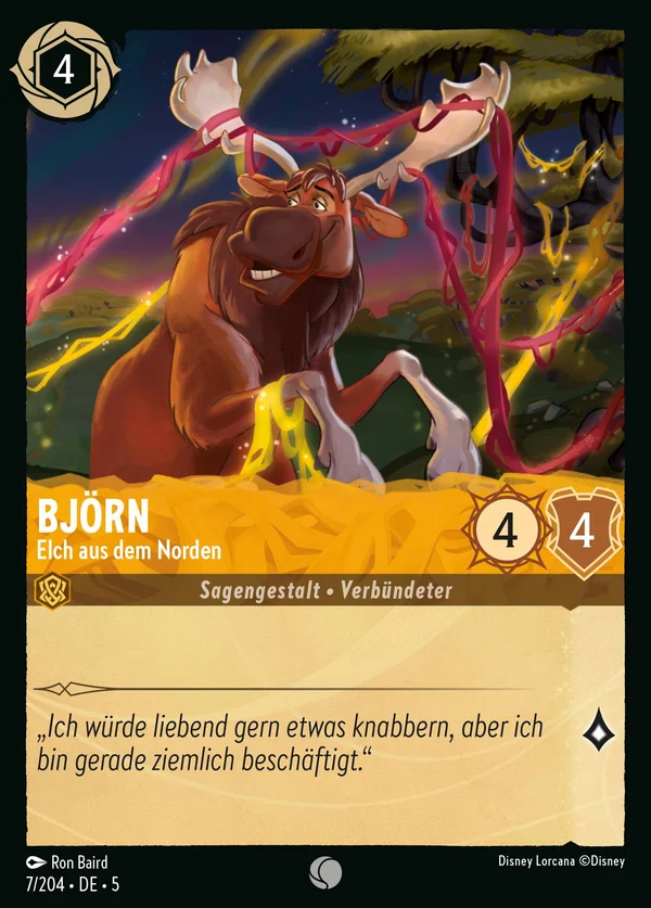 Björn - Elch aus dem Norden — Disney Lorcana Charakter card from Shimmering Skies
