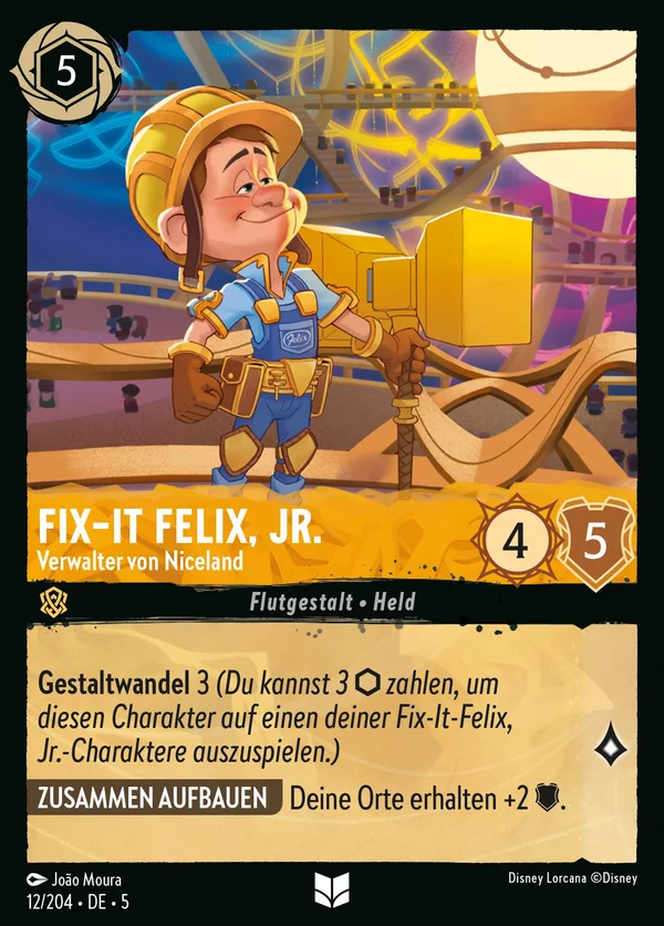 Fix-It Felix, Jr. - Verwalter von Niceland — Disney Lorcana Charakter card from Shimmering Skies