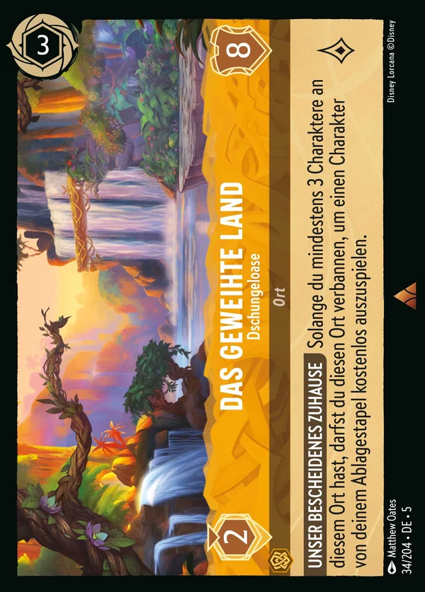 Das Geweihte Land - Dschungeloase — Disney Lorcana Ort card from Shimmering Skies