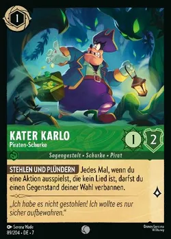 Kater Karlo - Piraten-Schurke