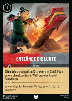 Entzünde die Lunte