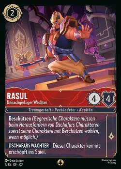 Rasul - Unnachgiebiger Wächter — Lorcana Charakter from Illumineer's Quest: Palace Heist