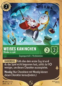Weißes Kaninchen - Wieder zu spät