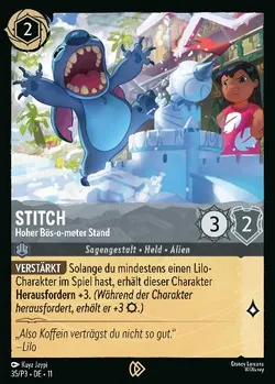 Stitch - Hoher Bös-o-meter Stand
