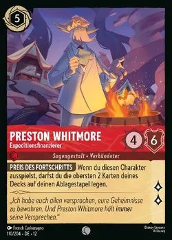Preston Whitmore - Expeditionsfinanzierer